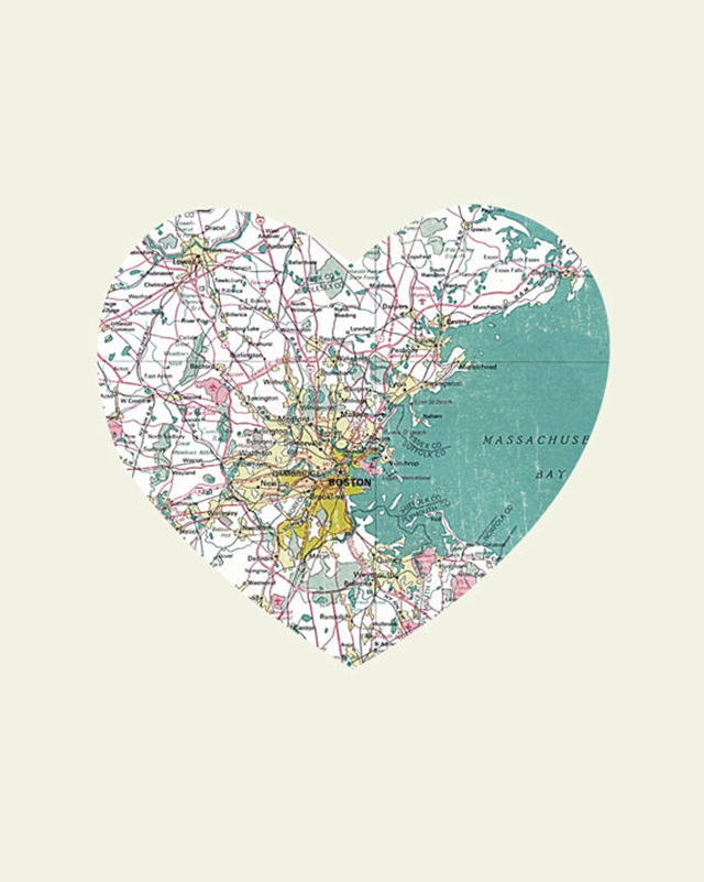 Boston City Map by LuciusArt on Etsy