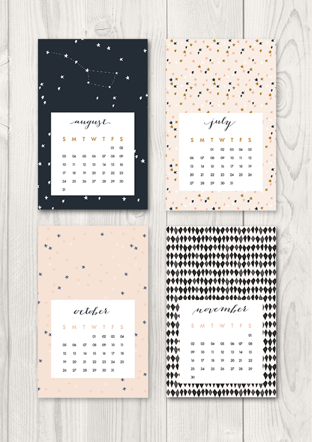Oh The Lovely Things printable 2014 calendar